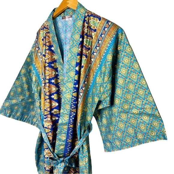 Verve Culture Jasmine Thai Women’s Belted Lounge Robe Size M/L - Picture 4 of 11